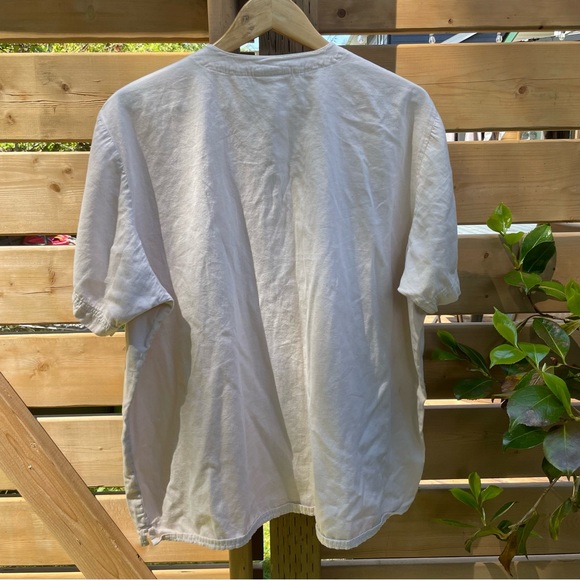 Vintage Cotton Ginny Tan Colour Baseball Style Buttondown - Picture 7 of 7